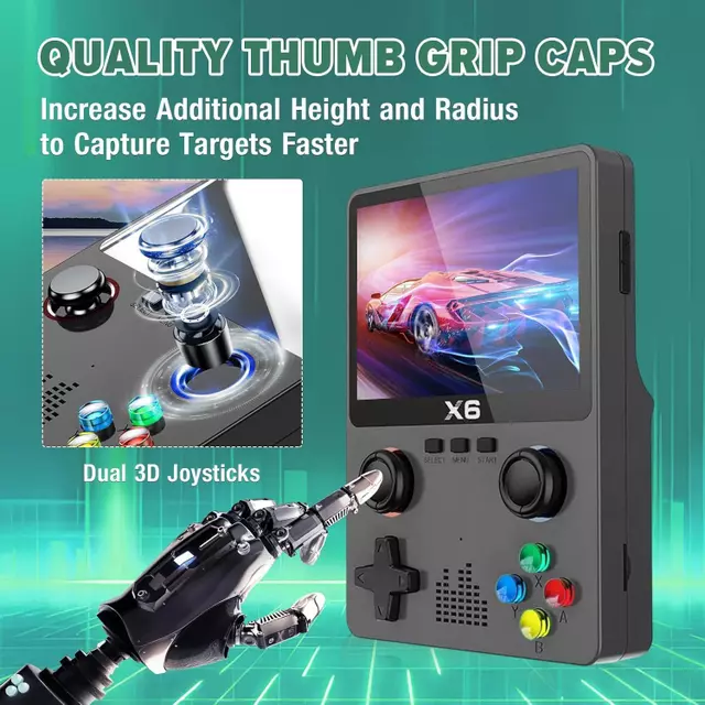 Consola Retro Portátil X6: 10,000+ Juegos clásicos en tu bolsillo.