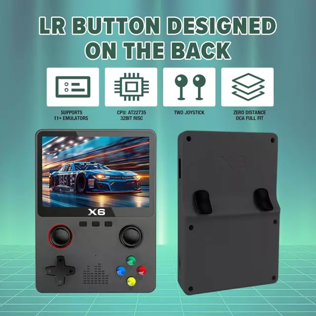 Consola Retro Portátil X6: 10,000+ Juegos clásicos en tu bolsillo.